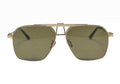 COMMANDER by DADO EYEWEAR GOLD PLATED METAL with OLIVE LENSE