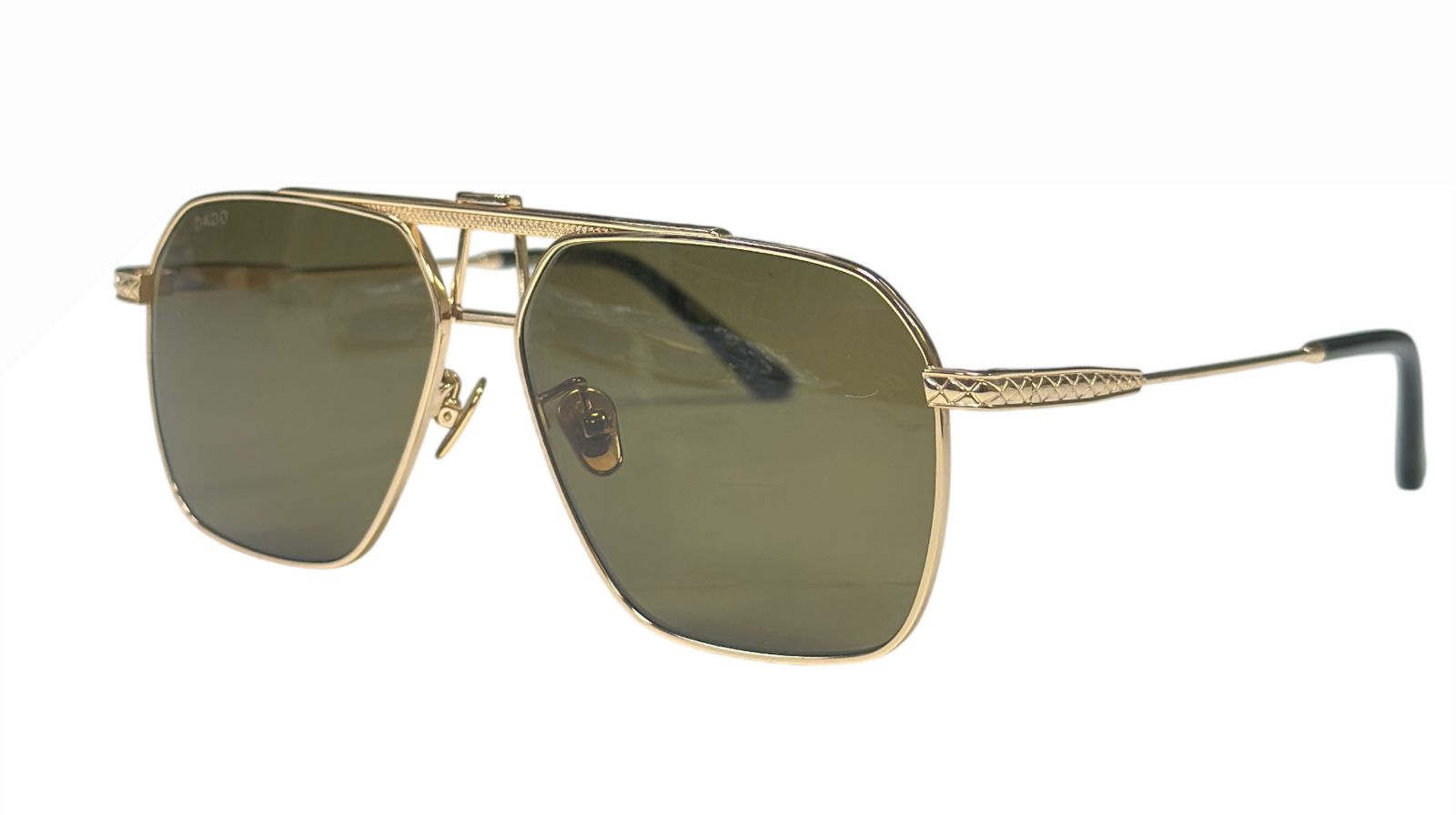 COMMANDER by DADO EYEWEAR GOLD PLATED METAL with OLIVE LENSE