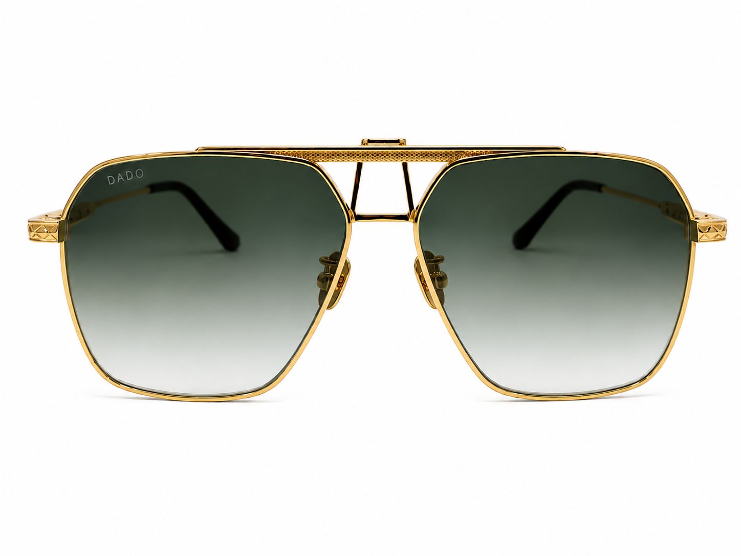 COMMANDER by DADO EYEWEAR GOLD PLATED METAL GREEN LENS