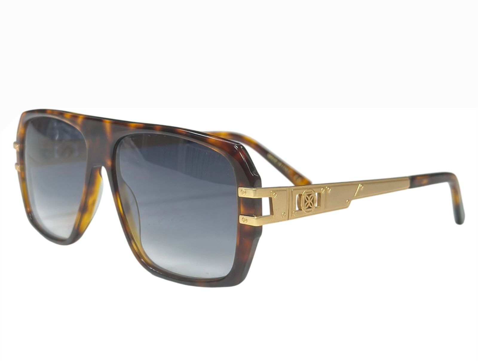 WANDERLUST by DADO EYEWEAR TORT ACETATE GOLD METAL GREY LENS