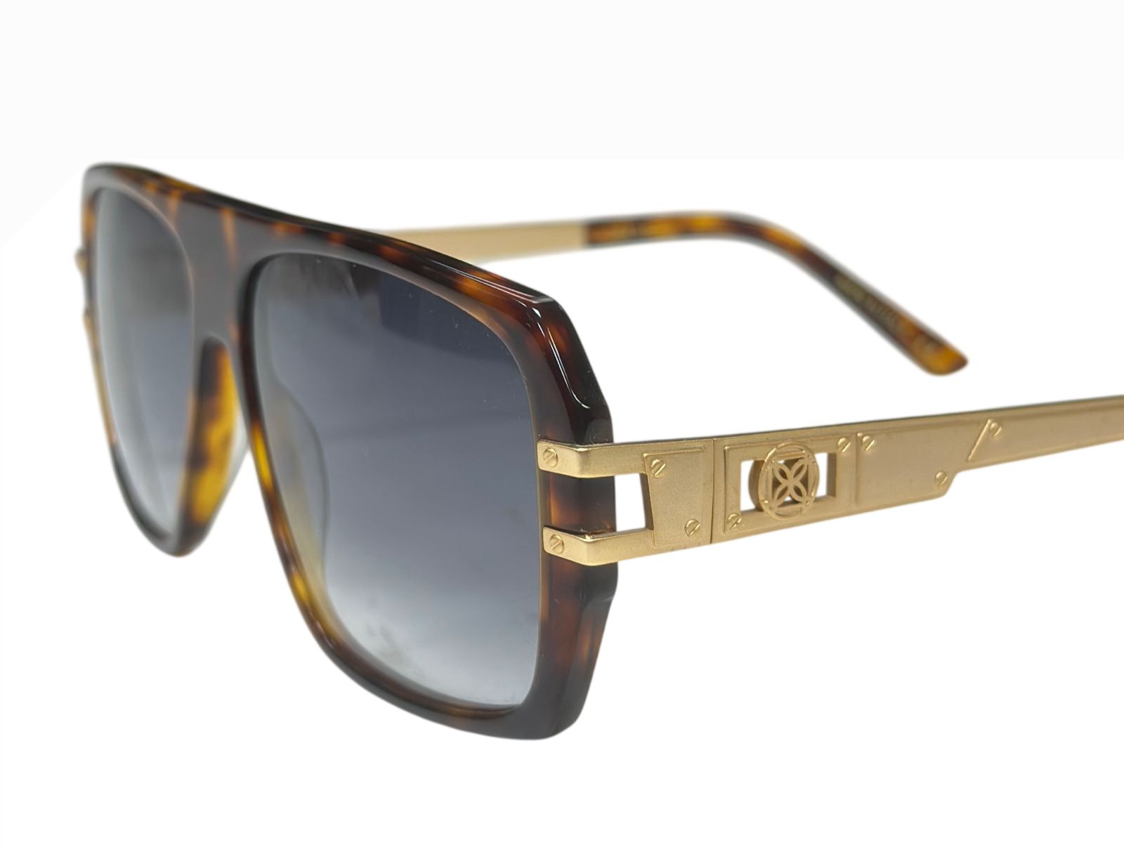 WANDERLUST by DADO EYEWEAR TORT ACETATE GOLD METAL GREY LENS