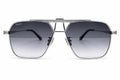 COMMANDER by DADO EYEWEAR SILVER FRAME GREY LENSE
