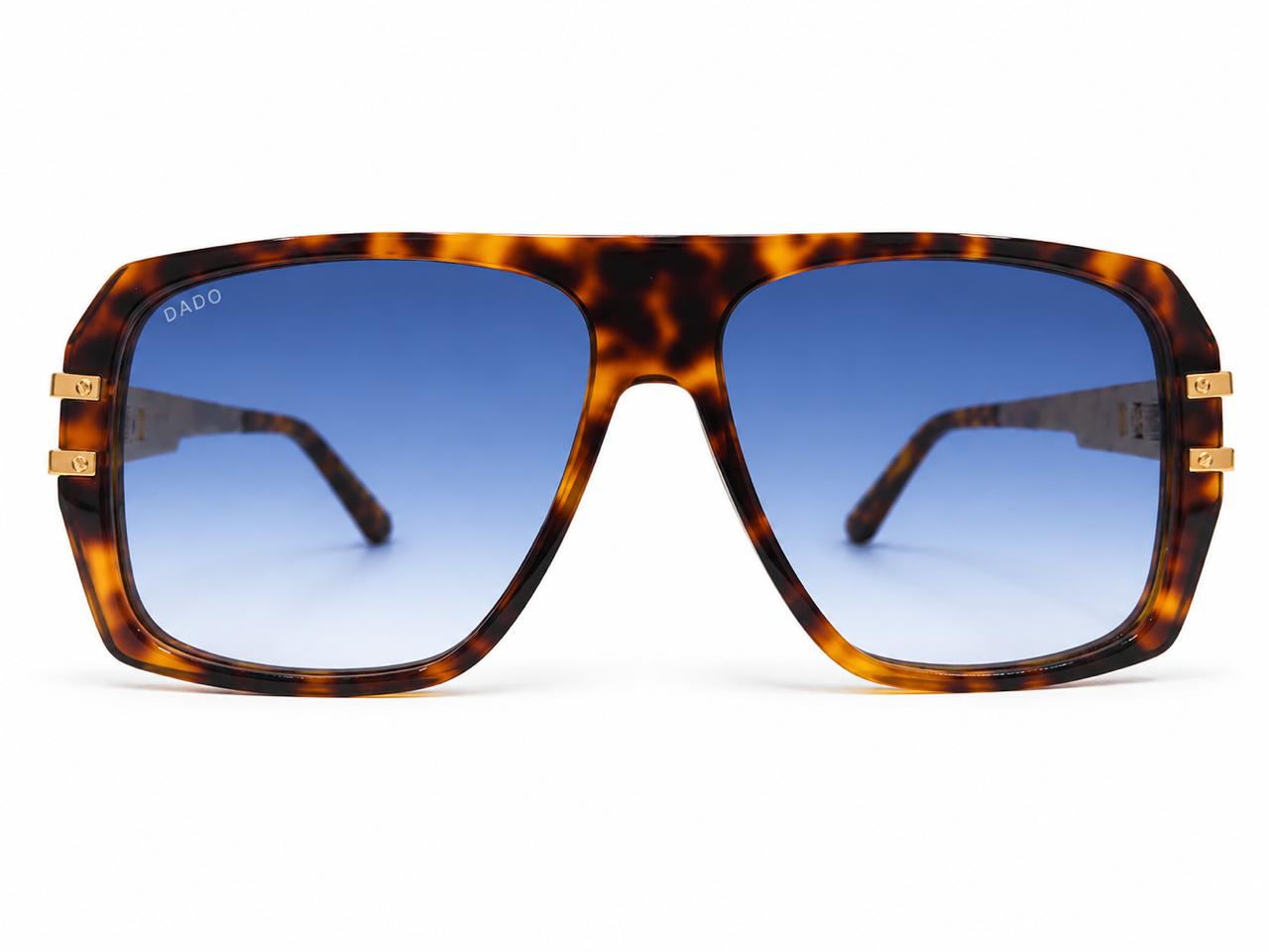 WANDERLUST by DADO EYEWEAR GOLD TORT ACETATE BLUE LENCE