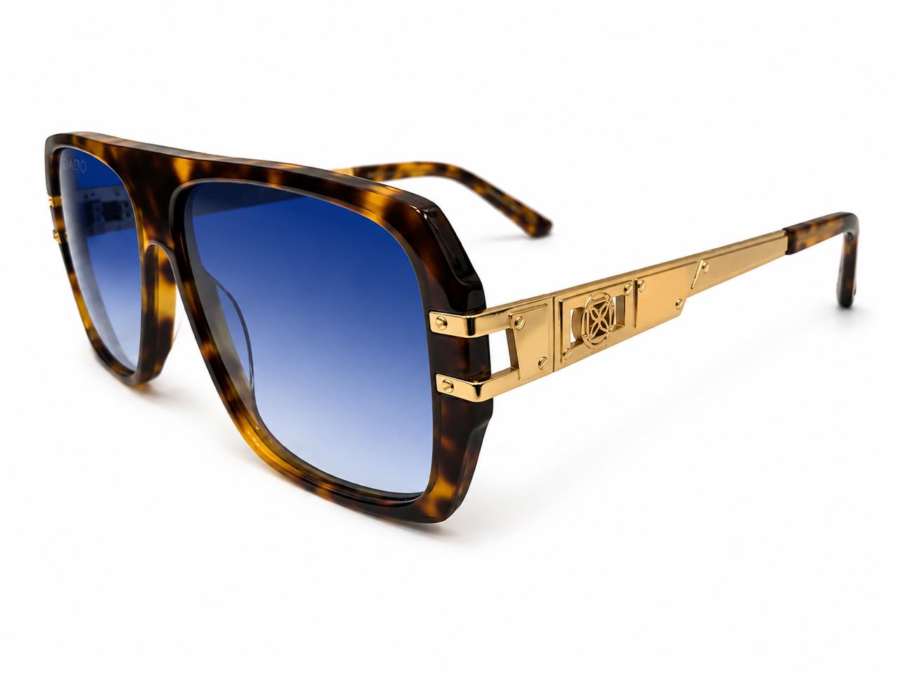 WANDERLUST by DADO EYEWEAR GOLD TORT ACETATE BLUE LENCE