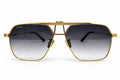 COMMANDER by DADO EYEWEAR GOLD PLATED METAL with GREY LENSE
